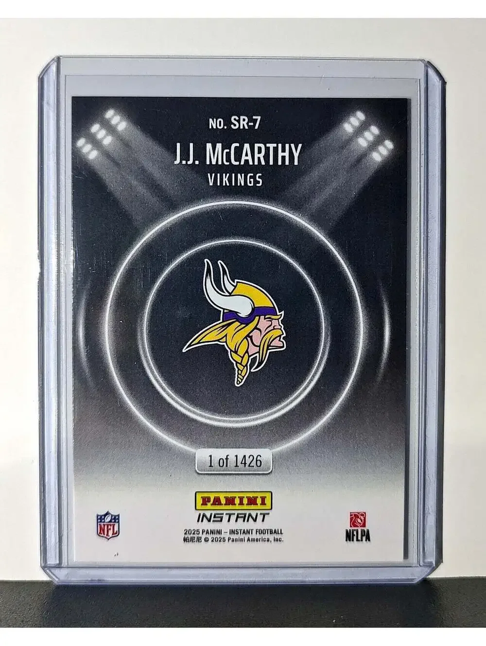 J.J. McCarthy Rookie 2024 Panini Spotlight Rookies NFL #7 Card Vikings 1 of 1426